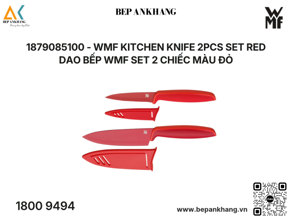 1879085100 - WMF KITCHEN KNIFE 2PCS SET RED - Dao bếp WMF set 2 chiếc màu đỏ